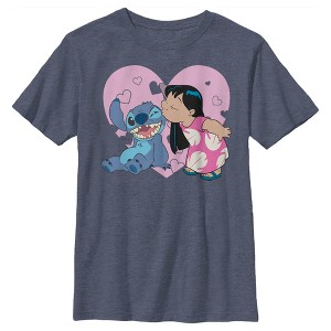 Boy's Lilo & Stitch Valentine's Day Kisses T-Shirt - 1 of 3