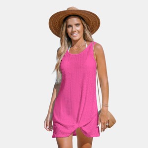Women's Textured Twist Jersey Beach Cover-Up - Cupshe - 1 of 4