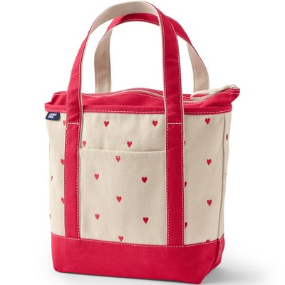 Lands' End Zip Top Canvas Tote Bag
