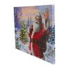 Northlight Lighted Santa with Christmas Tree Canvas Wall Art 11.75" x 15.75" - 2 of 2