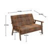 NicBex 44.88 Inch Mid-Century Loveseat Sofa,2-Seat Upholstered Sofa for Living Room,Small Space,Office,Apartment - 3 of 4