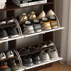TIRAMISUBEST Shoe Storage Cabinet with 4 Flip Drawers - Walnut Mobile File Cabinet - 4 of 4