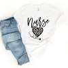 Simply Sage Market Leopard Nurse Heart Short Sleeve Tee - 2XL - White - 3 of 4