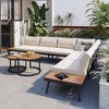 Whisen 6-Piece Outdoor Sectional Sofa Set with Round Nesting Coffee Tables and Seating Sofa with Cushions - 4 of 4