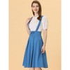 INSPIRE CHIC Women's High Waist Overall Corset Skater Suspender Dresses - 2 of 4