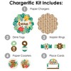 Big Dot of Happiness Tropical Luau - Hawaiian Beach Party Paper Charger and Table Decorations - Chargerific Kit - Place Setting for 8 - 3 of 4