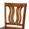 Baxton Studio 2pc Fenton Wood Counter Height Barstools Set Walnut/Brown: Upholstered Polyester, Oval Shape - 4 of 4