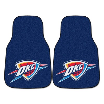 NBA Oklahoma City Thunder Carpet Car Mat Set - 2pc
