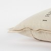 Oversized 'My Soul Loves' Quote Poly Filled Square Throw Pillow Neutral - Rizzy Home: Cotton Canvas, Indoor Decor, Zipper Closure - 3 of 4