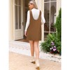 INSPIRE CHIC Women's Fall Winter Corduroy Deep V Neck Casual Mini Pinafore Dress - 3 of 4