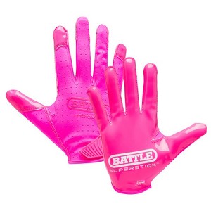 Battle Sports Adult Doom Speed Receiver Football Glove - Neon Pink - 1 of 2