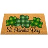 Northlight Natural Coir Plaid St. Patrick's Day Shamrocks Outdoor Doormat 18" x 30" - 3 of 4