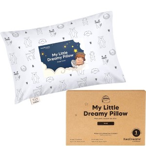 KeaBabies Mini Toddler Pillow with Pillowcase, 9x13 Small Pillow for Toddler, Soft Kids Pillow for Sleeping, Travel, Age 2-4 - 1 of 4