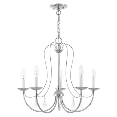 Mirabella 5-Light Polished Chrome Steel Chandelier