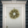22" Artificial Wheat Stalks Spring Wreath with Lavender and Leafy Greens - National Tree Company - 2 of 3