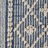 Design Imports Diamond Textured Fringe - Natural & French Blue - 2 X 3 Ft - 3 of 4