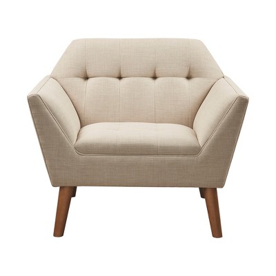 VYNXARIA Mid Century Modern lounge chair with arm support£¬Beige