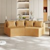 KWPZQEB Curved Sectional Sofa, Symmetrical Modular Semi Circular Sofa with Pillows, Corduroy Corner Sofa for Living Room, No Assembly Needed - 4 of 4