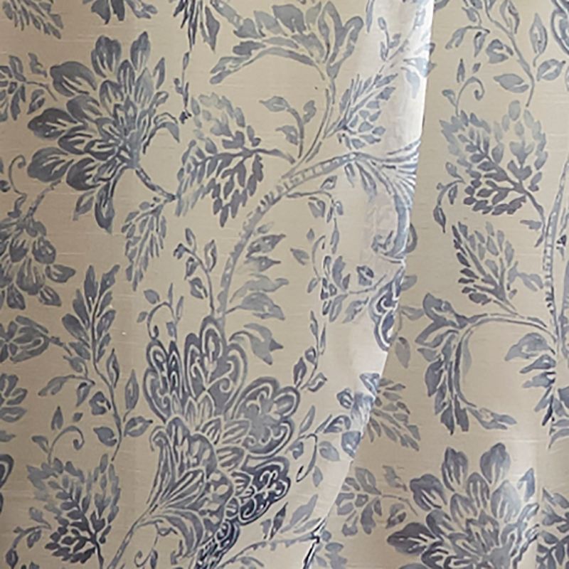 Westport Floral Tie-Top Cottagecore Sheer Single Window Curtain Panel - Elrene Home Fashions, 3 of 4