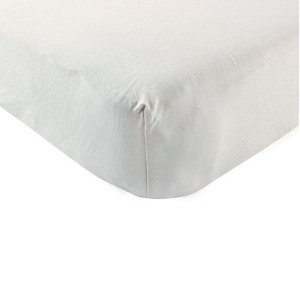 Touched by Nature Baby Organic Cotton Crib Sheet, Light Gray, One Size - 1 of 1
