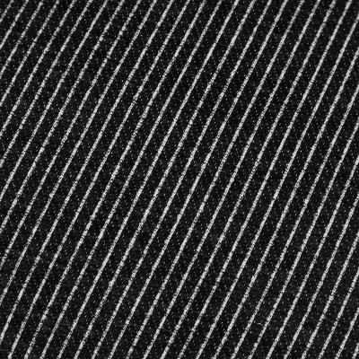 Elsa 18" Black and White Reversible Woven Pinstripes Pillow