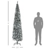NAYSAYE 9FT Snow-Flocked Slim Artificial Christmas Tree with Full Realistic Tree for Holiday Home Office Party, Green, 27.5"*27.5"*106.3" - 3 of 4