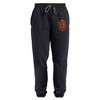 Harry Potter Gryffindor Plaid Crest Unisex Jogger Sweatpants with Pockets for Men and Women Black - 3 of 4