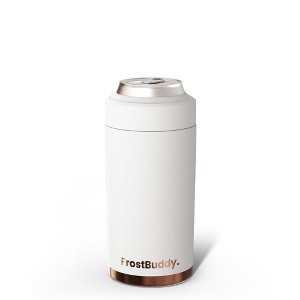 FrostBuddy Universal Buddy Insulated Can Cooler | Fits 12oz Cans, Slim Cans & Bottles | Stainless Steel Drink Holder - 1 of 4