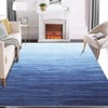 Gradient Color Contemporary Area Rug - Machine Washable Modern Ombre Carpet, Non-Slip Non-Shedding Throw Rug for Living Room Bedroom Laundry - 2 of 4