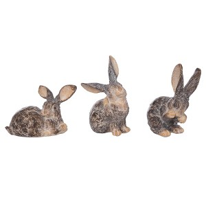 Transpac Resin Playful Bunnies Set of 3 Home Decorations Spring - 1 of 1