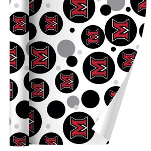 Miami University RedHawks Logo Premium Gift Wrap Wrapping Paper Roll 30x72 - 1 of 4
