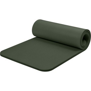 1-Inch Thick Yoga Mat, Non-Slip Exercise Mat with Nylon Strap for Fitness Workouts for Men & Women - 1 of 4