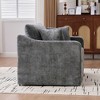 Sapphtopaz Modern Chenille Couches for Living Room with 2 Bolster Pillows Upholstered Single Sofa with Metal Legs Accent Armchair for Bedroom - 3 of 4