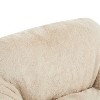 Airsurfer Indoor Armchair-Style Bean Bag Chair, Beige Faux Linen Cover, Comfy Lounge Seat for Living Room, Bedroom - 4 of 4