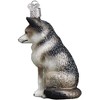 Old World Christmas Glass Blown Ornament for Christmas Tree, Sitting Wolf - 2 of 4