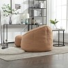 Microfiber Bean Bag Sofa Chair with Soft Foam Padding, Compressed Bean Bag with Footrest for Indoor Use, Lightweight and Cozy-Baofuwish - 3 of 4