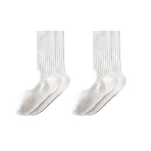 Anna-Kaci 2-Pair Non-Slip Pilates Socks with Open Instep Cutout and Ribbed Knit Design for Yoga, Barre, and Dance Workouts - 1 of 4
