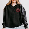 S.W.Smiley Fishing Club Anchor - Women's Lightweight Garment Dyed Sweatshirt - 2 of 4