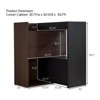 BEAFUP 32.5''-58.8'' Extendable and Rotating Multifunctional Storage Cabinet with 1 Drawer, 90-Degree Corner Cabinet for Living Room, Black & Walnut - 4 of 4
