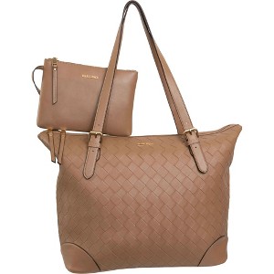 Ellen Tracy 20 Inch Basket Weave Quilted Nylon Large Travel Workbook Tote Bag - 1 of 4