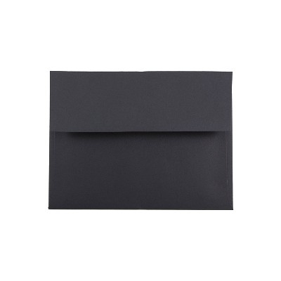 JAM Paper A6 Invitation Envelopes 4.75 x 6.5 Black 50/Pack (22115363I)