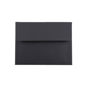JAM Paper A6 Invitation Envelopes 4.75 x 6.5 Black 50/Pack (22115363I) - 1 of 4
