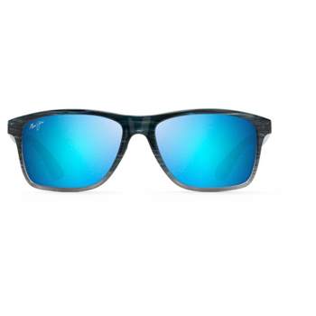 Maui Jim Red Sands Rectangular Sunglasses - Blue Lenses With Black