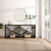 Okak 70.87IN Industrial Narrow Console Table, Entryway Table with 3-Tier/X Shape Storage Shelves, Accent Table for Living Room, Foyer, Hallway - 2 of 4