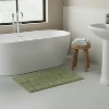 Knightsbridge Stylish And Comfortable All Season Traditional New Tile Design Cotton Bath Rug 17" X 24" Sage - 2 of 4