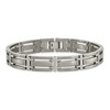 Black Bow Jewelry 10mm Multi-Finish Titanium Open Link Bracelet - 8.75 Inch - 3 of 4