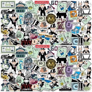 Monopoly 100ct Vinyl Large Deluxe Stickers Variety Pack - 1 of 4