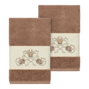 Linum Home Textiles 100% Turkish Cotton BELLA Embellished Towel Set - 1 of 2