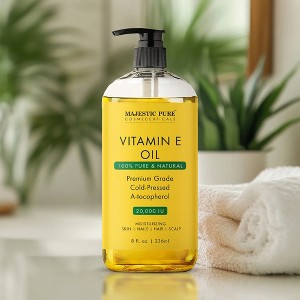 Majestic Pure Vitamin E Oil - 100% Pure, 20,000 IU for Skin, Hair & Scalp Repair - 8 Fl Oz - 1 of 4