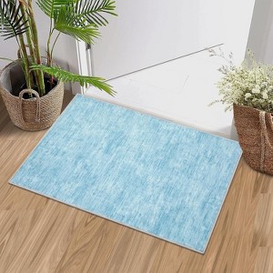 Modern Abstract Washable Rug - Thin Foldable Non-Slip TPR Backing Soft Low Pile Non-Shedding Carpet for Living Room Bedroom Minimalist Floor Mat - 1 of 4
